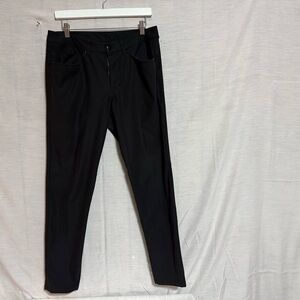 lululemon athletica Black Stretch Pants with Button Waist